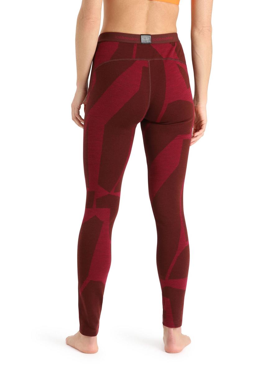 Icebreaker Merino 250 Vertex Thermal Fractured Landscapes Női Leggings Rózsaszín | HU 1541OKIR